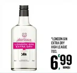 Eurospar LONDON GIN EXTRA DRY HIGH LEAGUE 70CL offerta