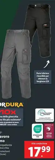 Lidl PARKSIDE PERFORMANCE Pantaloni da lavoro zip-off per uomo offerta