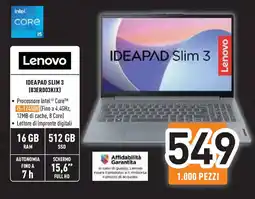Unieuro Lenovo IDEAPAD SLIM 3 (83ER003KIX) offerta
