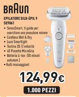 Unieuro BRAUN EPILATORE SILK-ÉPIL 9 SE9061 offerta
