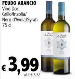 FEUDO ARANCIO Vino Doc Grillo/Inzolia/ Nero d'Avola/Syrah 75 cl