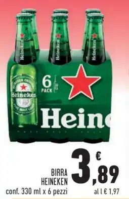 Conad BIRRA HEINEKEN conf. 330 ml x 6 pezzi offerta