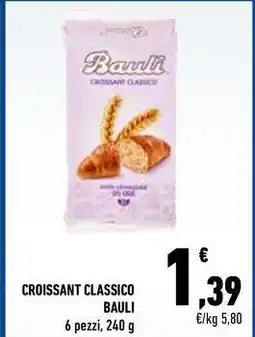 Conad City CROISSANT CLASSICO BAULI 6 pezzi, 240 g offerta