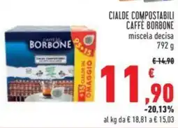 Conad CIALDE COMPOSTABILI CAFFÈ BORBONE BORBONE 792 g offerta