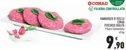 Conad HAMBURGER DI VITELLO CONAD PERCORSO QUALITÀ offerta