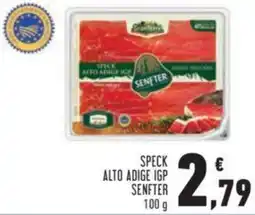 Conad SPECK ALTO ADIGE IGP SENFTER 100 g offerta
