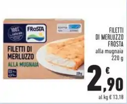 Conad FILETTI DI MERLUZZO FROSTA alla mugnaia 220 g offerta