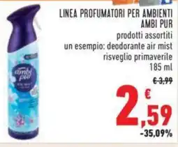 Conad LINEA PROFUMATORI PER AMBIENTI AMBI PUR 185 ml offerta
