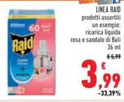Conad LINEA RAID prodotti assortiti 36 ml offerta