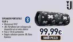 Unieuro JBL SPEAKER PORTATILE FLIP 6 offerta