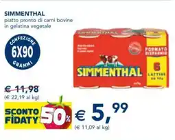 Esselunga SIMMENTHAL piatto pronto di carni bovine in gelatina vegetale offerta