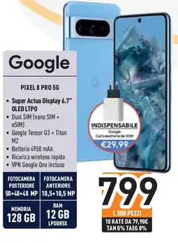 Unieuro Google PIXEL 8 PRO 5G offerta