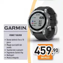 Unieuro GARMIN. FENIX 7 SILVER offerta