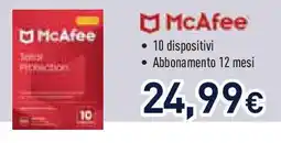 Unieuro McAfee 10 dispositivi offerta