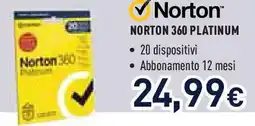 Unieuro NORTON 360 PLATINUM offerta