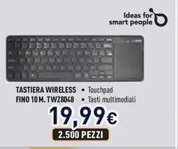 Unieuro TASTIERA WIRELESS FINO 10 M. TWZ8048 offerta