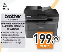 Unieuro brother STAMPANTE MULTIFUNZIONE LASER MONOCROMATICA MFCL2827DW offerta