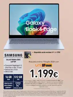 Unieuro SAMSUNG GALAXY BOOK4 EDGE LAPTOP offerta