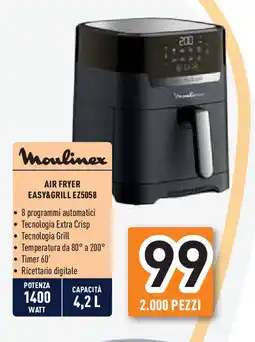 Unieuro Moulinex AIR FRYER EASY&GRILL EZ5058 offerta