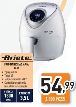 Unieuro Ariete FRIGGITRICE AD ARIA 4616 offerta