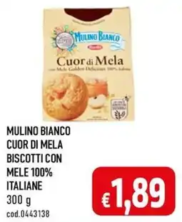C+C Cash and Carry MULINO BIANCO CUOR DI MELA BISCOTTI CON MELE 100% ITALIANE 300 g offerta