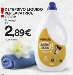 Coop DETERSIVO LIQUIDO PER LAVATRICE COOP 54 lavaggi, 3 It offerta