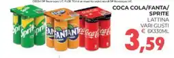 Eté COCA COLA/FANTA/ SPRITE LATTINA VARI GUSTI 6X330ML offerta