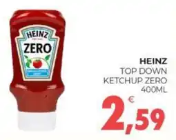 Eté HEINZ TOP DOWN KETCHUP ZERO 400ML offerta