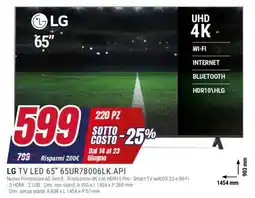 Trony LG TV LED 65" 65UR78006LK.API offerta