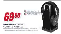 Trony MELICONI HP 600 PRO CUFFIA TV WIRELESS offerta