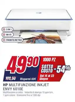 Trony HP MULTIFUNZIONE INKJET ENVY 6010E offerta