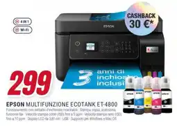 Trony EPSON MULTIFUNZIONE ECOTANK ET-4800 offerta