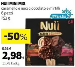 Coop NUII MINI MIX caramello e noci cioccolato e mirtilli 6 pezzi 253 g offerta
