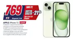 Trony APPLE iPhone 15 128GB offerta