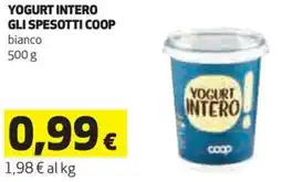 Coop YOGURT INTERO GLI SPESOTTI COOP bianco 500 g offerta