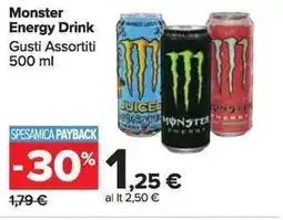 Carrefour Market Monster Energy Drink Gusti Assortiti 500 ml offerta