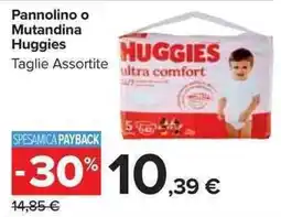 Carrefour Market Pannolino o Mutandina Huggies offerta