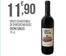 Iper Nonna Isa VINO CANNONAU DI SARDEGNA DOC DON SALIS 75 cl offerta