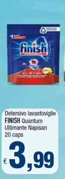 Famila Finish Detersivo Lavastoviglie Quantum Ultimate Napisan 20 caps offerta