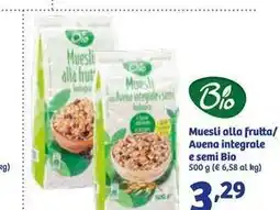 In'S Mercato Muesli alla frutta/ Avena integrale e semi Bio offerta