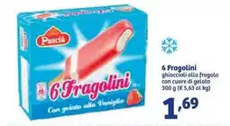 In'S Mercato 6 Fragolini ghiaccioli alla fragola con cuore di gelato 300 g offerta