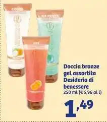 In'S Mercato Doccia bronze gel assortita Desiderio di benessere 250 ml offerta