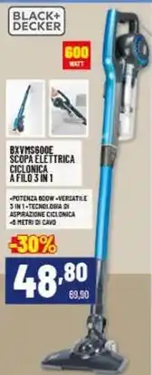 Risparmio Casa BLACK+ DECKER SCOPA ELETTRICA CICLONICA A FILO 3 IN 1 offerta
