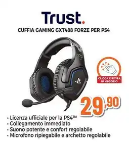 Expert Trust CUFFIA GAMING GXT488 FORZE PER PS4 offerta