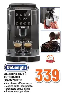 Expert DeLonghi MACCHINA CAFFÈ AUTOMATICA ECAM22022GB offerta