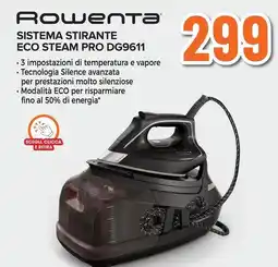 Expert Rowenta SISTEMA STIRANTE ECO STEAM PRO DG9611 offerta