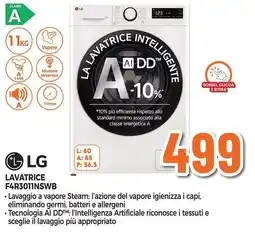 Expert LG LAVATRICE F4R3011NSWB offerta