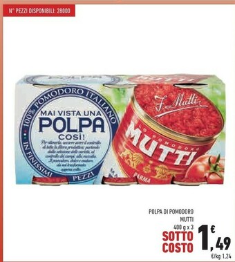 Conad City Polpa di pomodoro 1200 g(ml) offerta