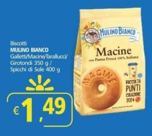 Offerta Biscotti MULINO BIANCO Galletti/Macine/Tarallucci/ Girotondi ...