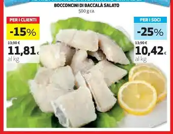 Coop Bocconcini di baccala salato offerta